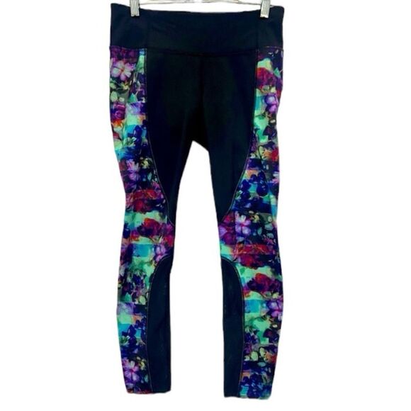 Athleta colorful mesh leggings bag key pocket size S - Picture 1 of 7